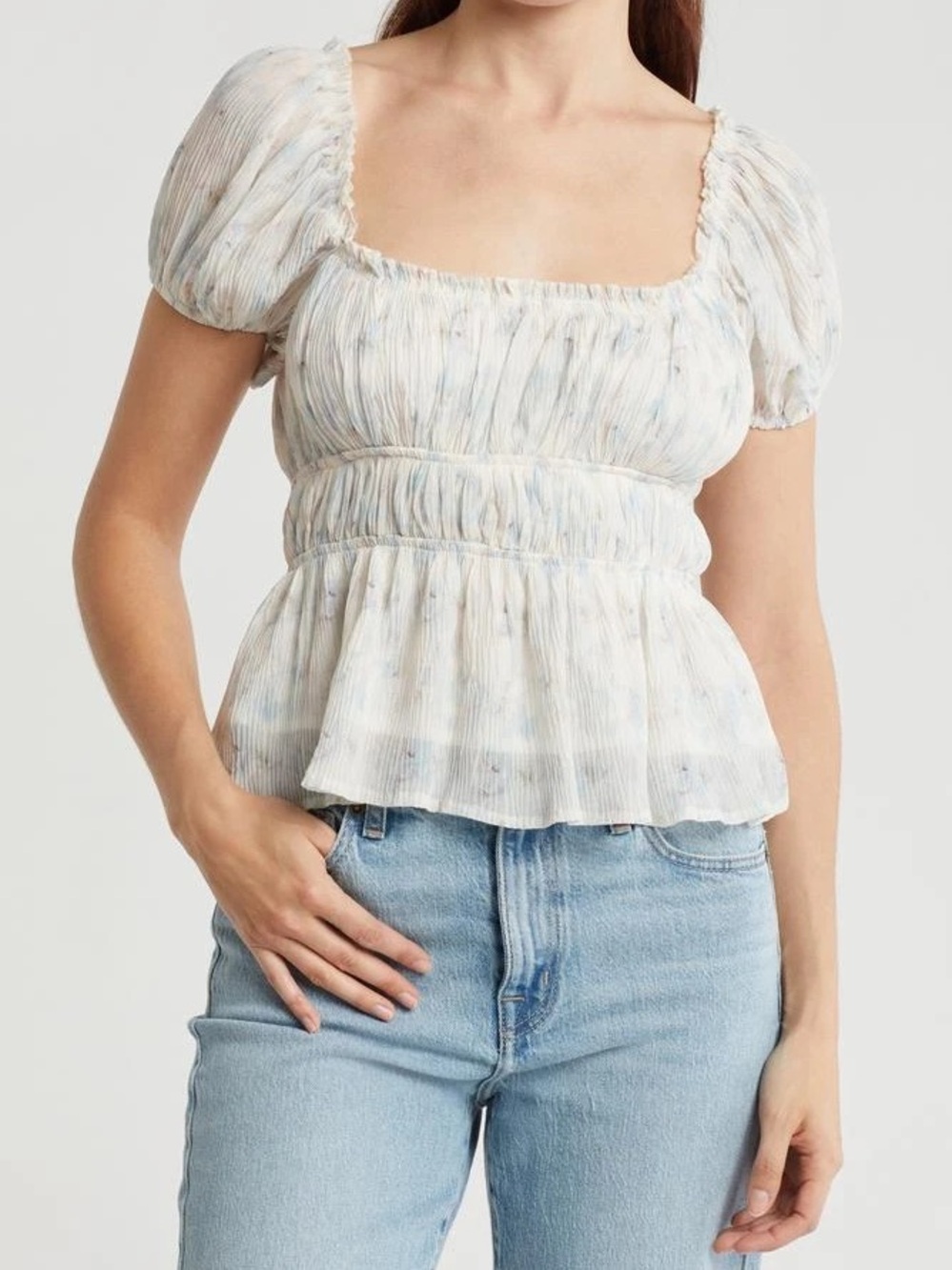 Floral babydoll top
